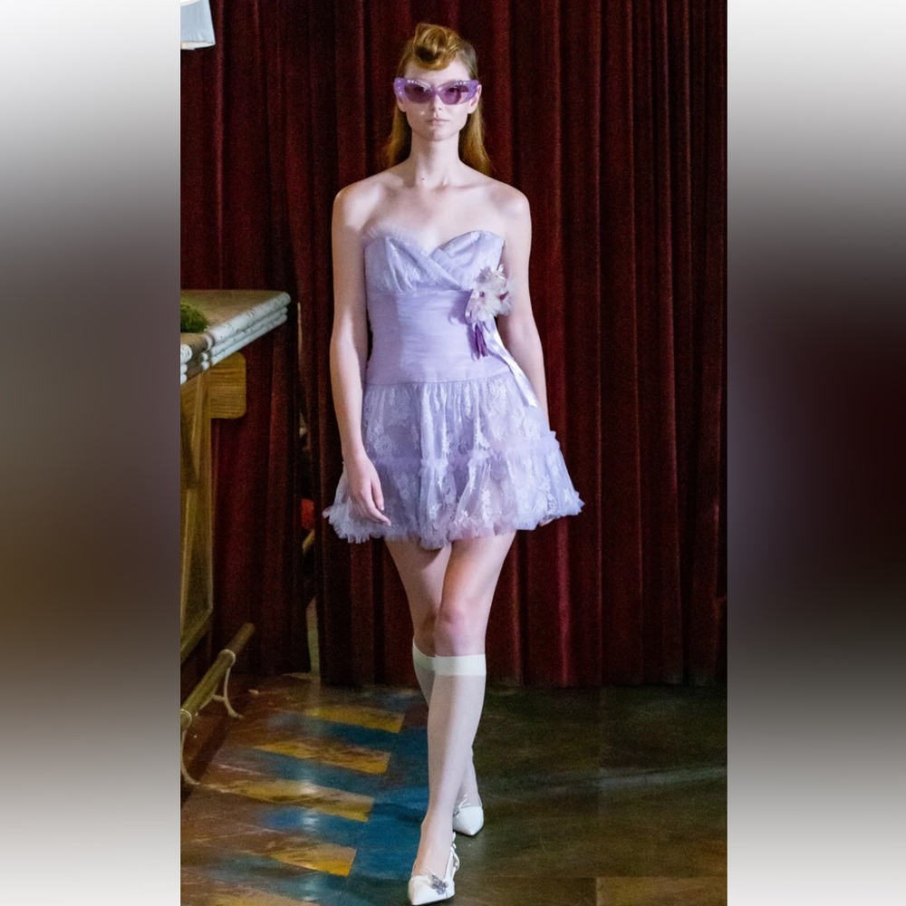 Anna Sui x Free People LIMITED EDITION Strapless Tulle and Lace Dress NWT Sz 2
